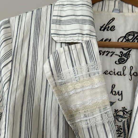 VTG Johnny Was The Melissa Blazer by 3J Workshop Lace Trim Fitted Metal Snaps - Picture 4 of 14